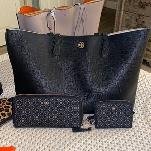 Tory Burch tote, wallet and coin purse